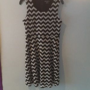 Black and White Chevron Mini Dress